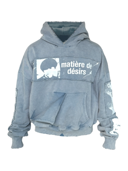 Matiere De Desirs ENCORE HOODIE ‘WASHED BLUE’