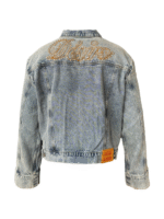 Matiere De Desirs STUDDED PLEATED DENIM JACKET